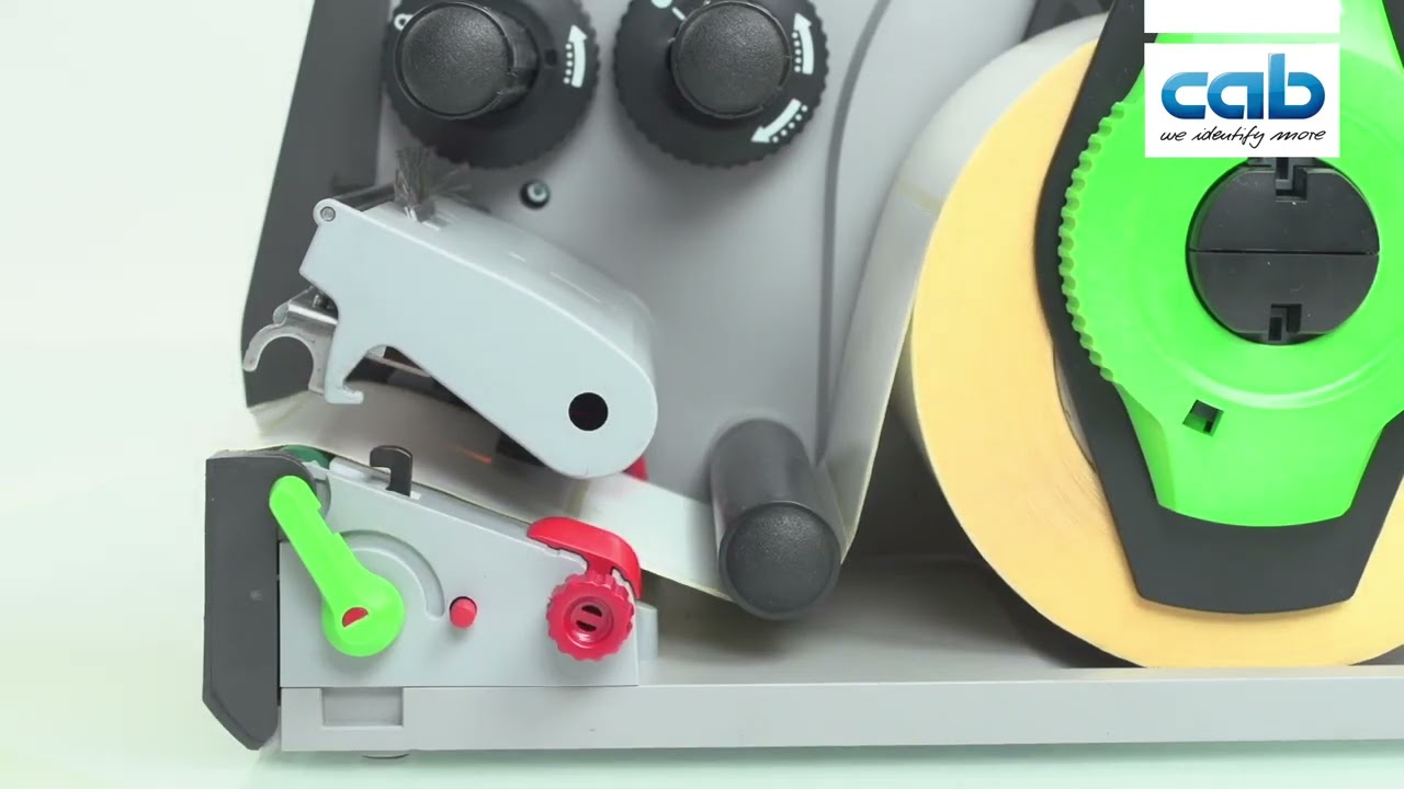 cab EOS label printer tutorial: loading labels / Etiketten einlegen