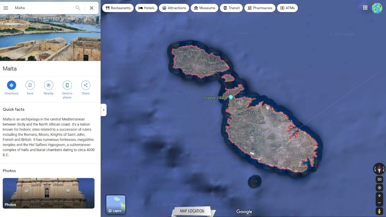 Where on the map - Malta