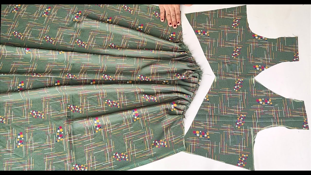 Alia Style Side slit Kurti Cutting and Stitching | Readymade style Kurti cutting and stitching