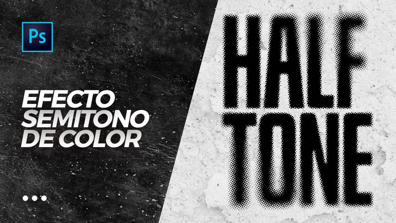Efecto de puntos HALFTONE aplicado en letras | Photoshop Tutorial