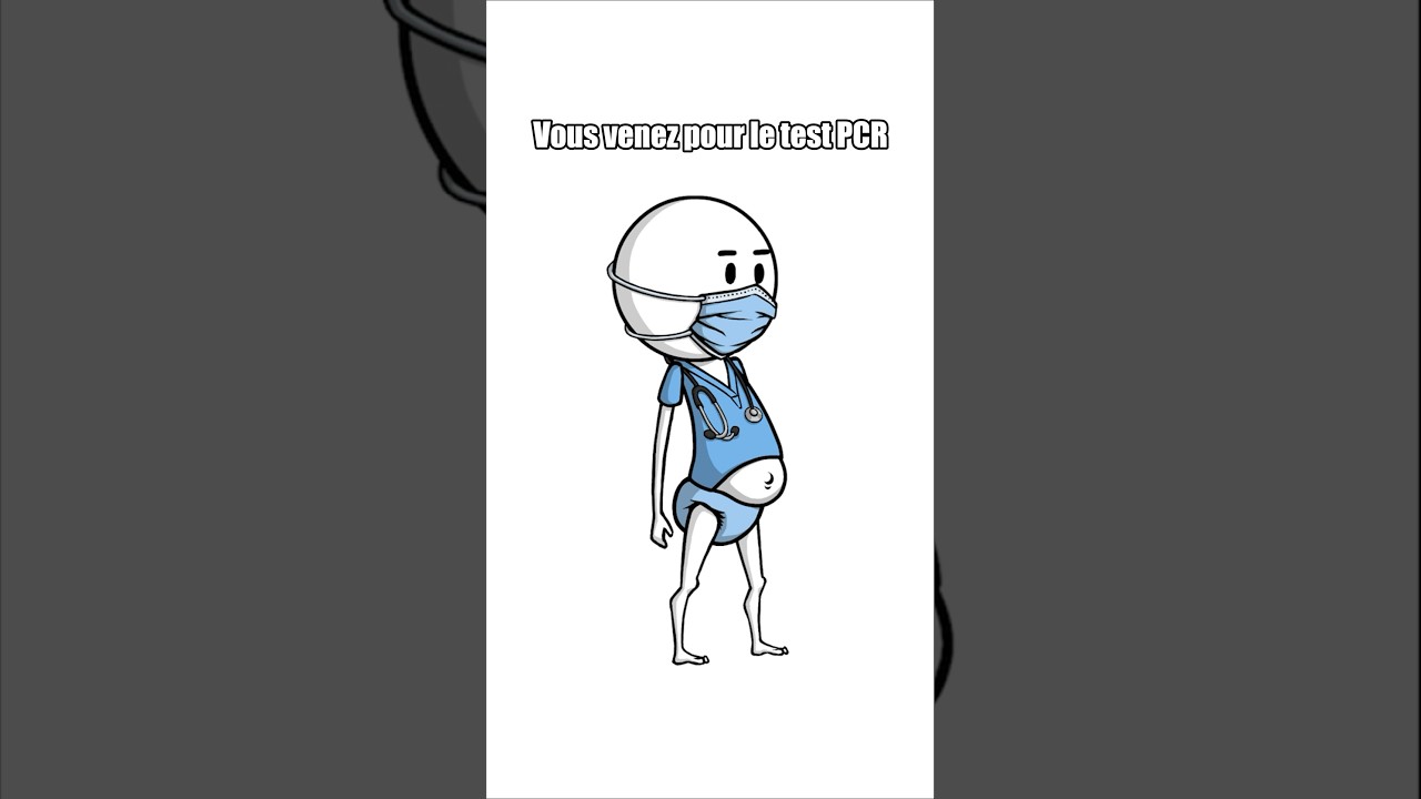 Le test PCR 🤣 Audio: @LaChaineDeJeremy #shorts #animation #humour #drole #sketch