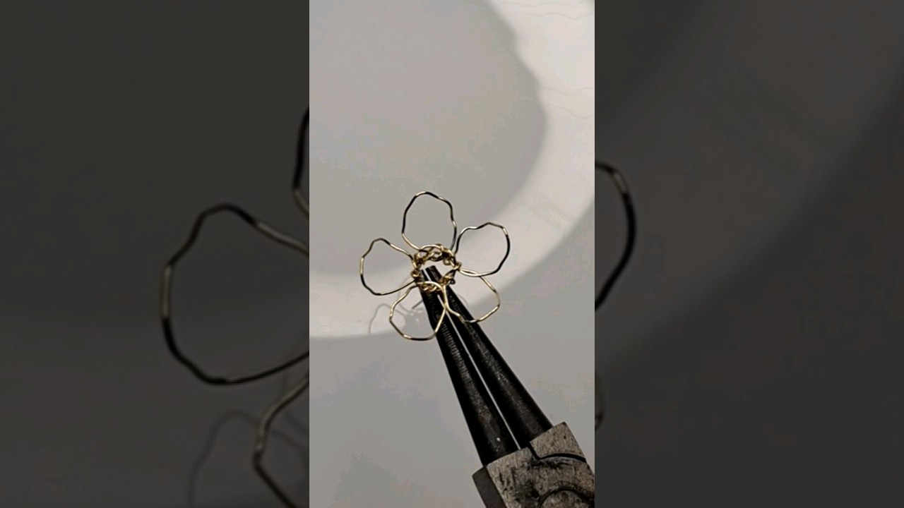 część 2 ✨samouczek robienia kwiat&oacute;w z drutu dla początkujących #szorty #uvresin #biżuteriazdrutu