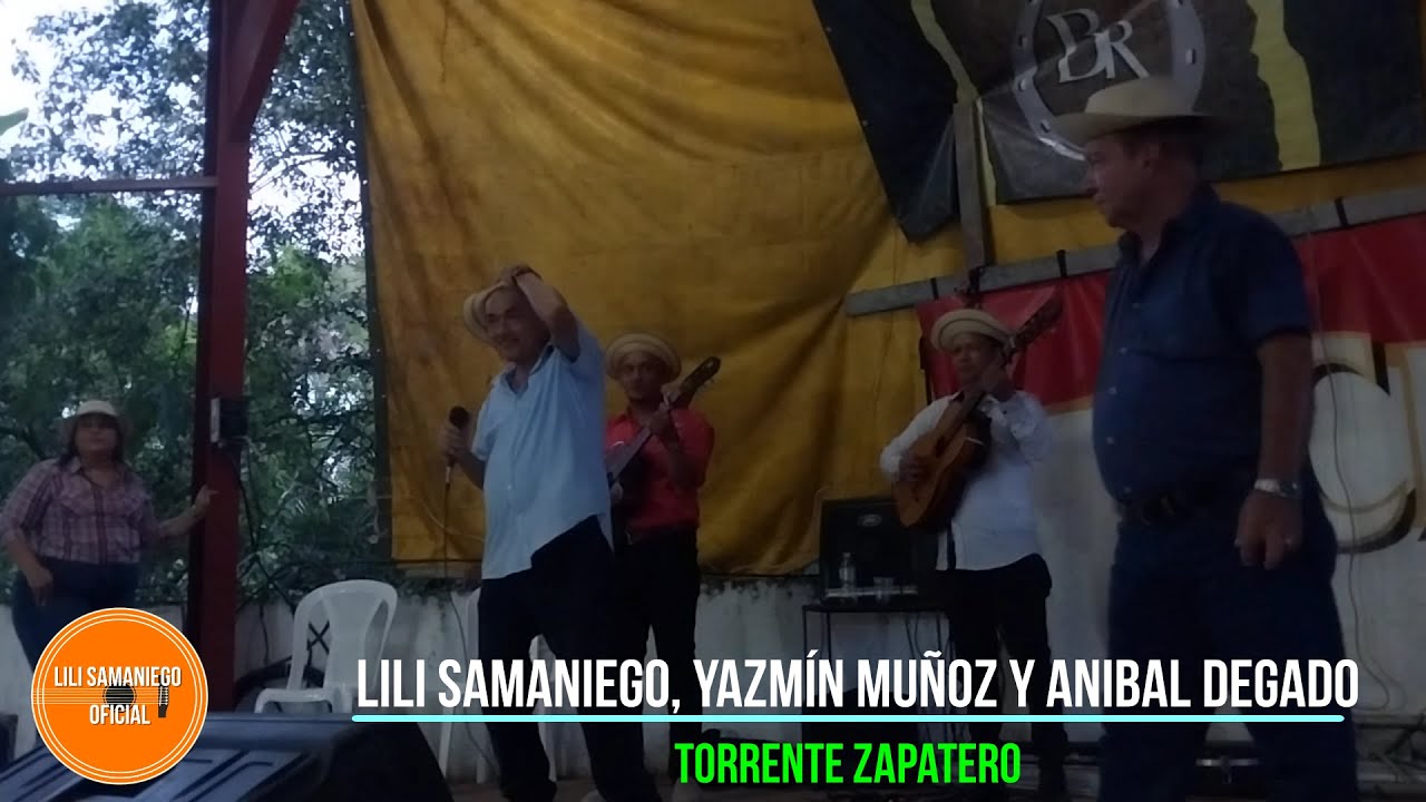 Lili Samaniego, Yazmín Muñoz y Anibal Delgado. Zapatero. Fiesta en Sardinilla de Colón.