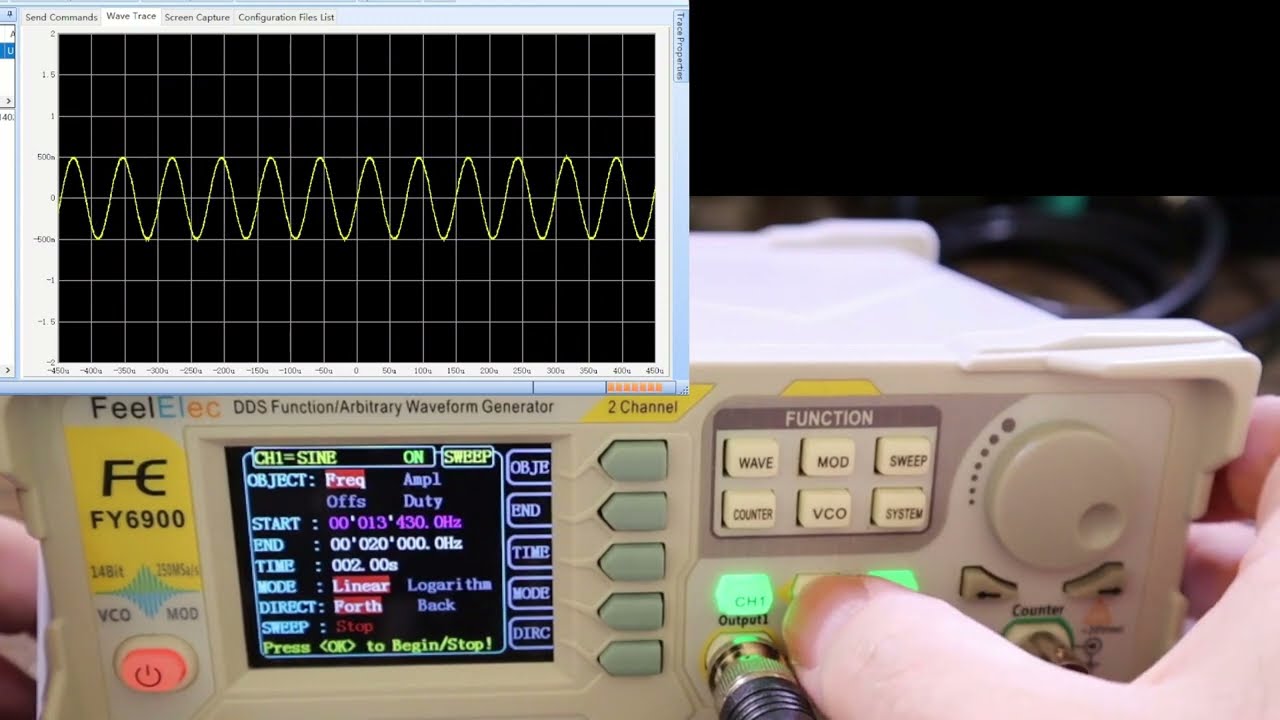 FeelTech FY6900 waveform generator basic review.