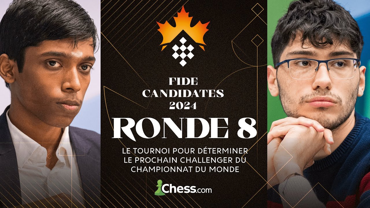 Candidats 2024 | Ronde 8 : Praggnanandhaa - Alireza Firouzja avec Blitzstream, Fab et Mazetovic !