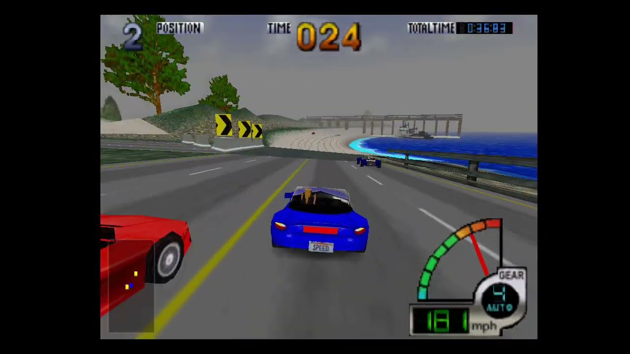 California Speed ​​(Nintendo 64) - Режим гонки - Одиночная игра (Монтерей) - Полная версия игры