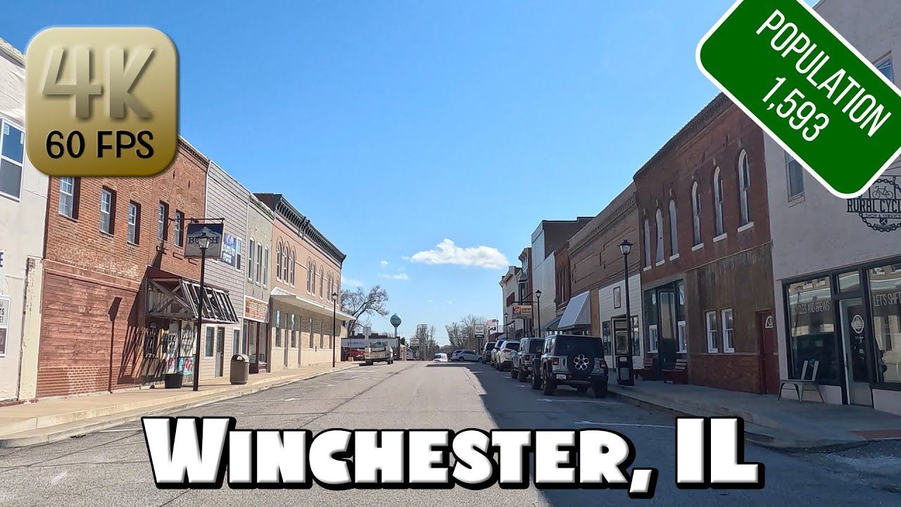 Driving Around Small Town Winchester, IL in 4k Video