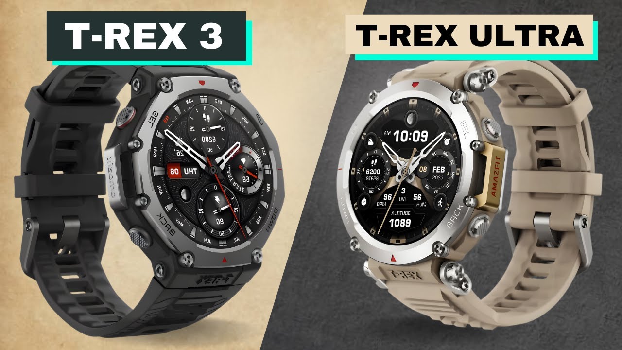 Amazfit T-Rex 3 Vs T-Rex Ultra - SUPER Comparativo | Qual É O Melhor?
