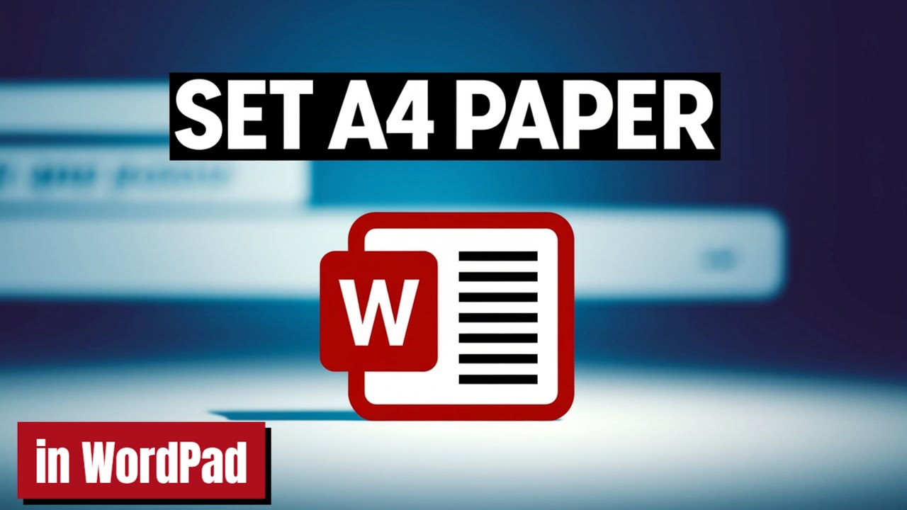 How to Set A4 Paper Size in WordPad