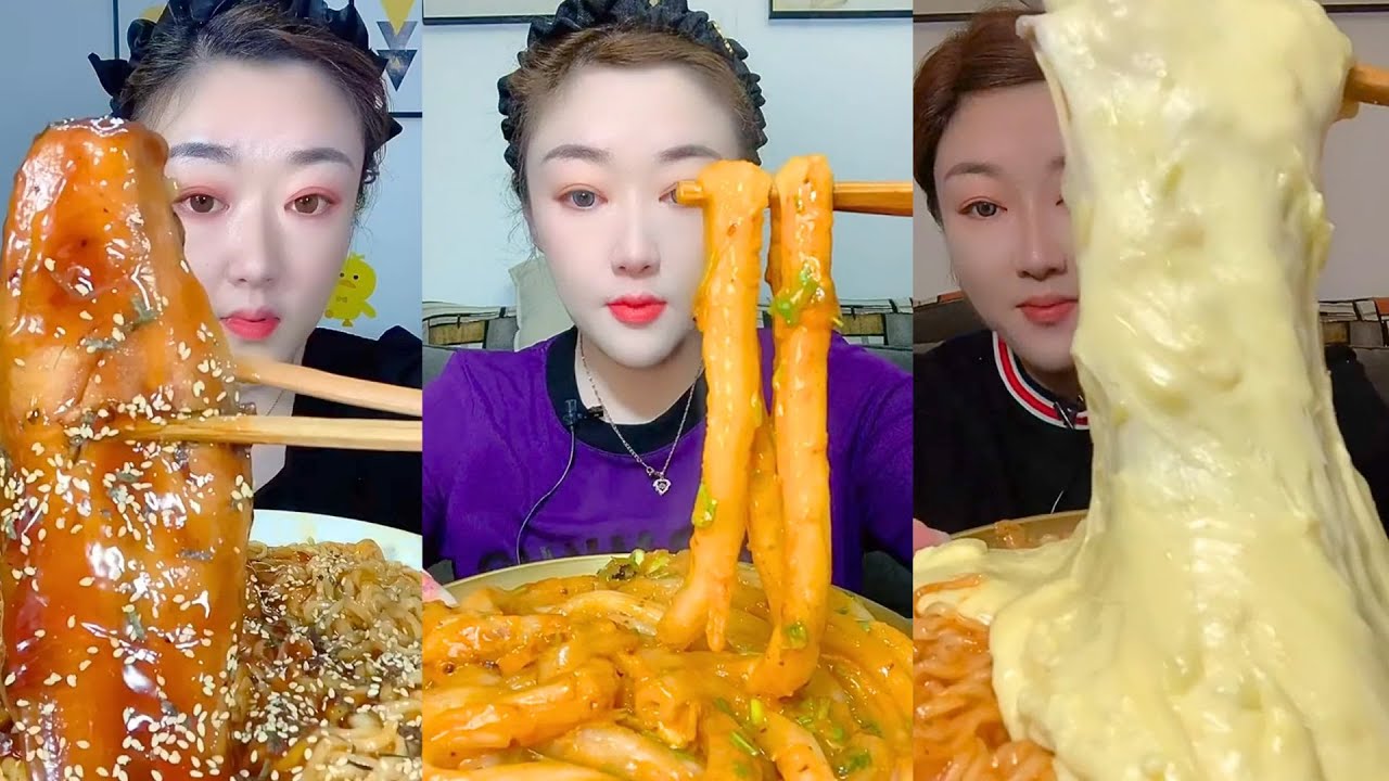 Extreme Chinese Mukbang – Insane Textures & Giant Bites #37