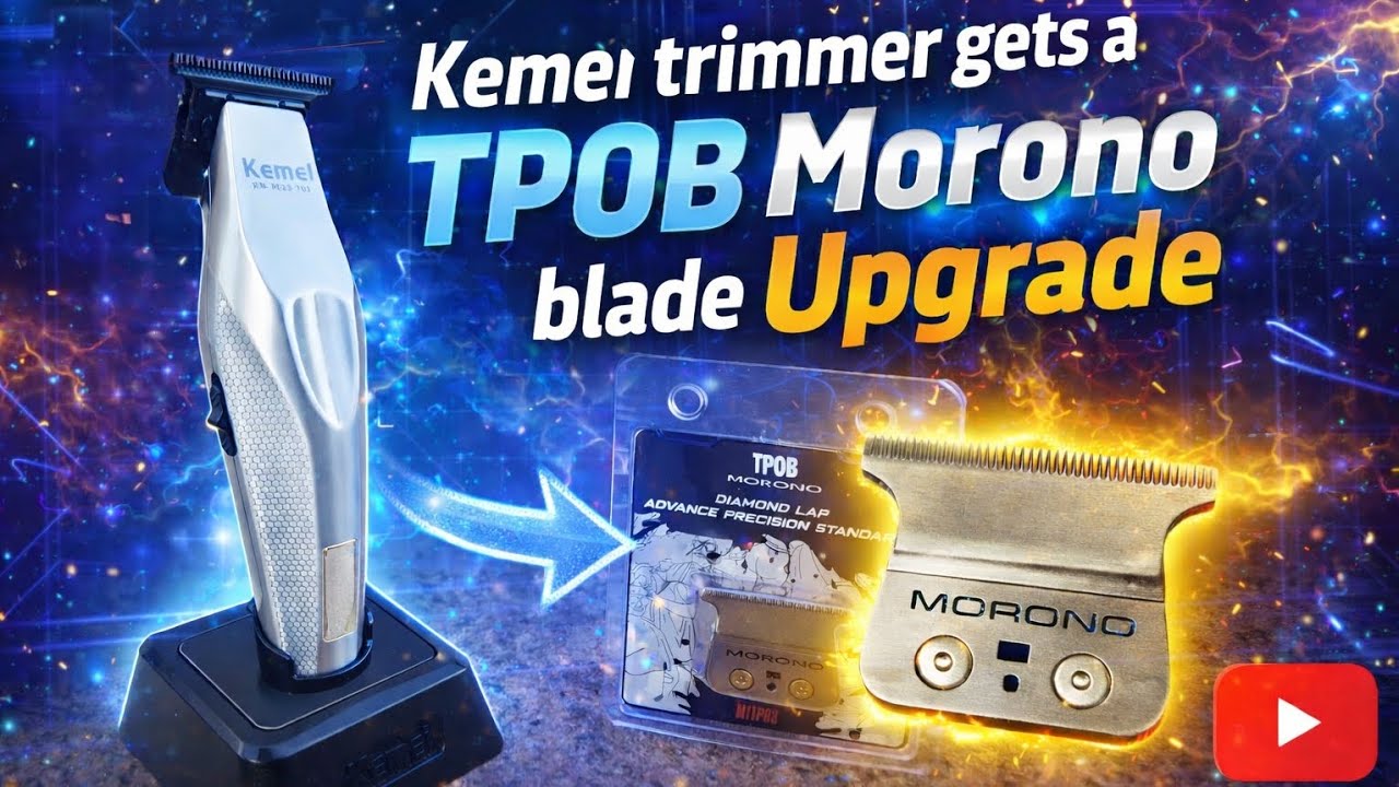 Kemei km-3023-702 Trimmer gets a #TPOB Morono blade Upgrade @kemei #kemei #kemeitrimmer #Morono