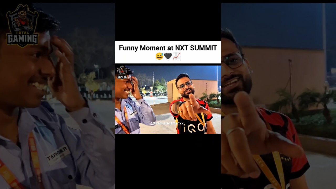 Funny Moment at NXT SUMMIT 😅🖤📈 #fozyajay #freefire #funny #tgesports #totalgaming #iqootg #nxtsummit