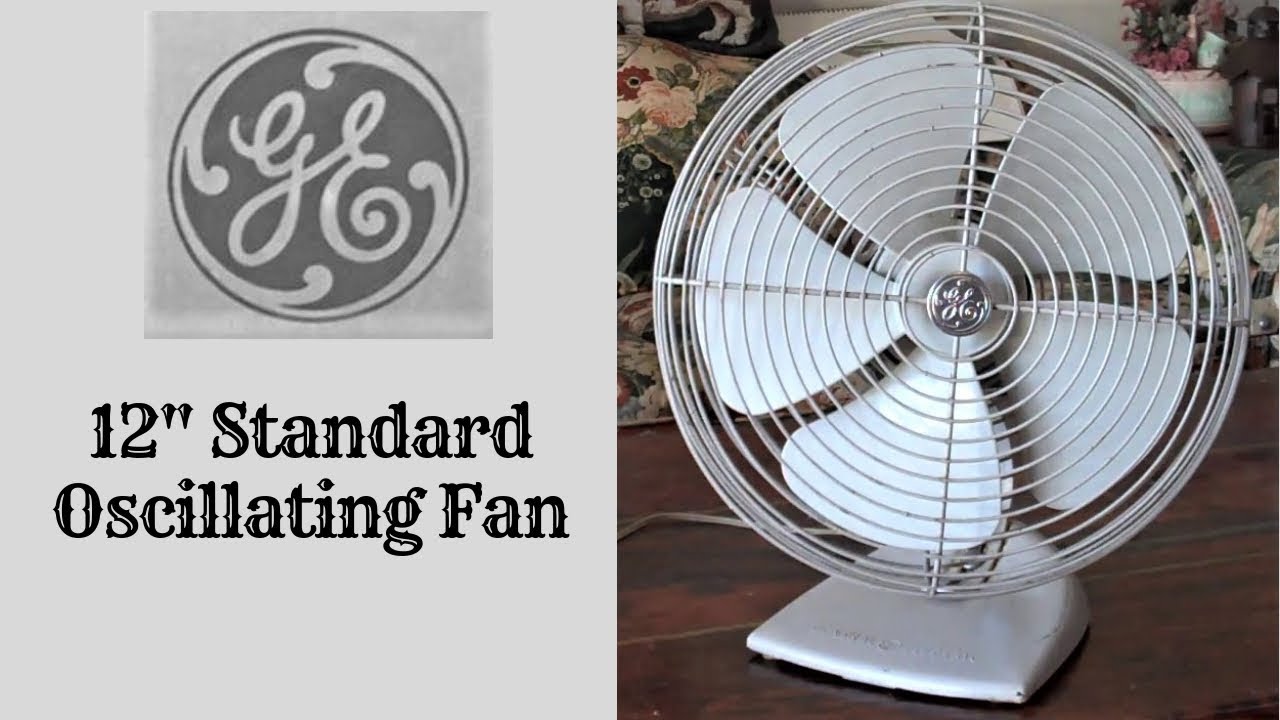 Vintage GE 5 Blade Standard Oscillating Desk Fan