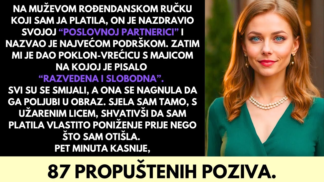 Na Muževom Luksuznom Rođendanskom Ručku od 8.000$, Koji Sam Platila, Nazdravio Je Svojoj Kolegici