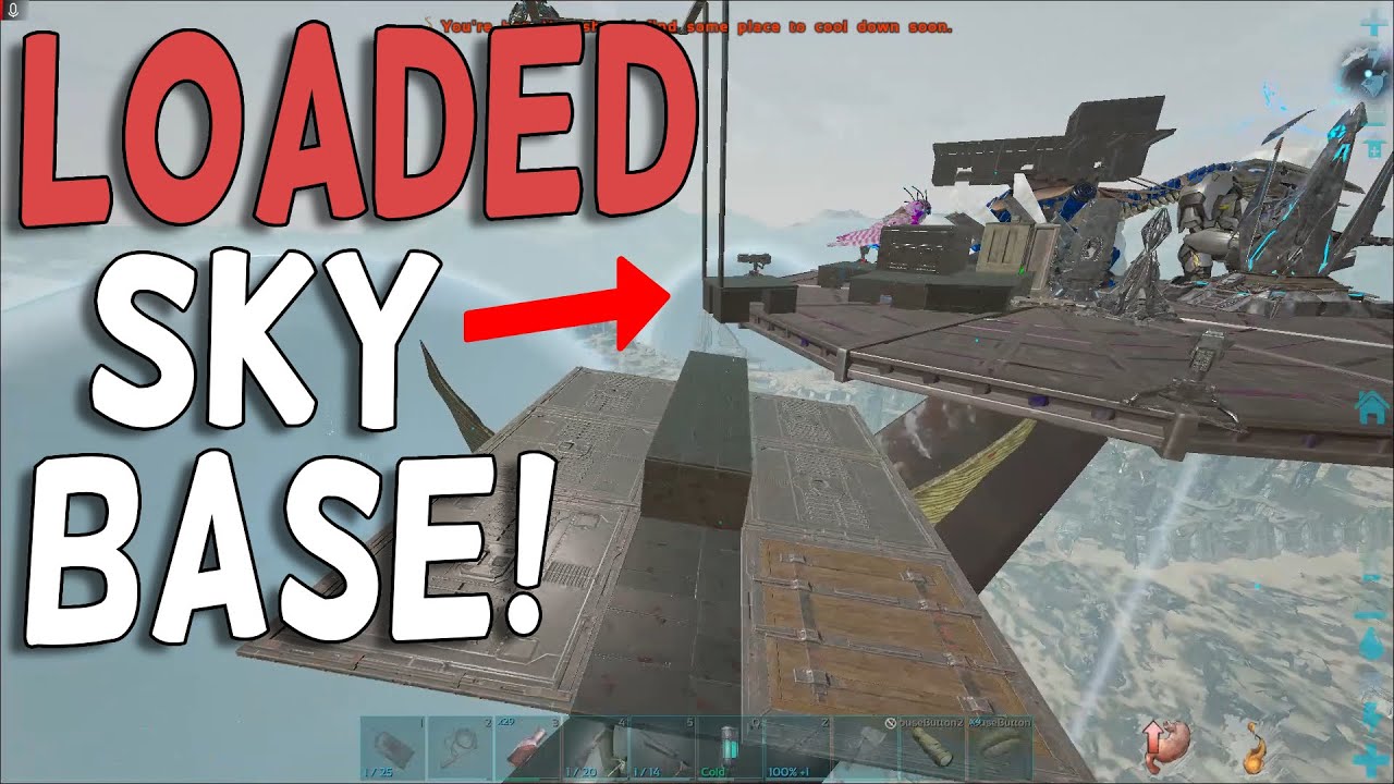 This Sky Base Was Surprisingly LOADED! ARK Small Tribes