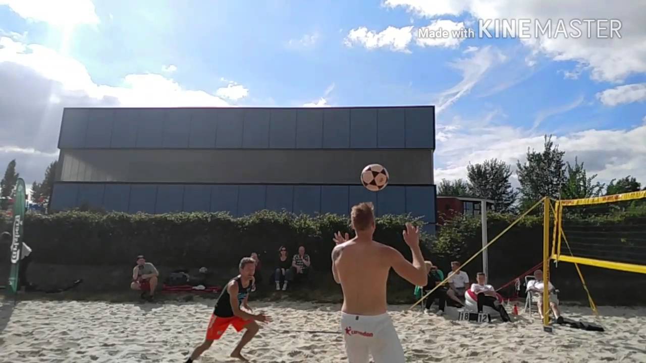 Awesome footvolley move by Martijn ten Duis. International footvolley tournament Groningen 2016.