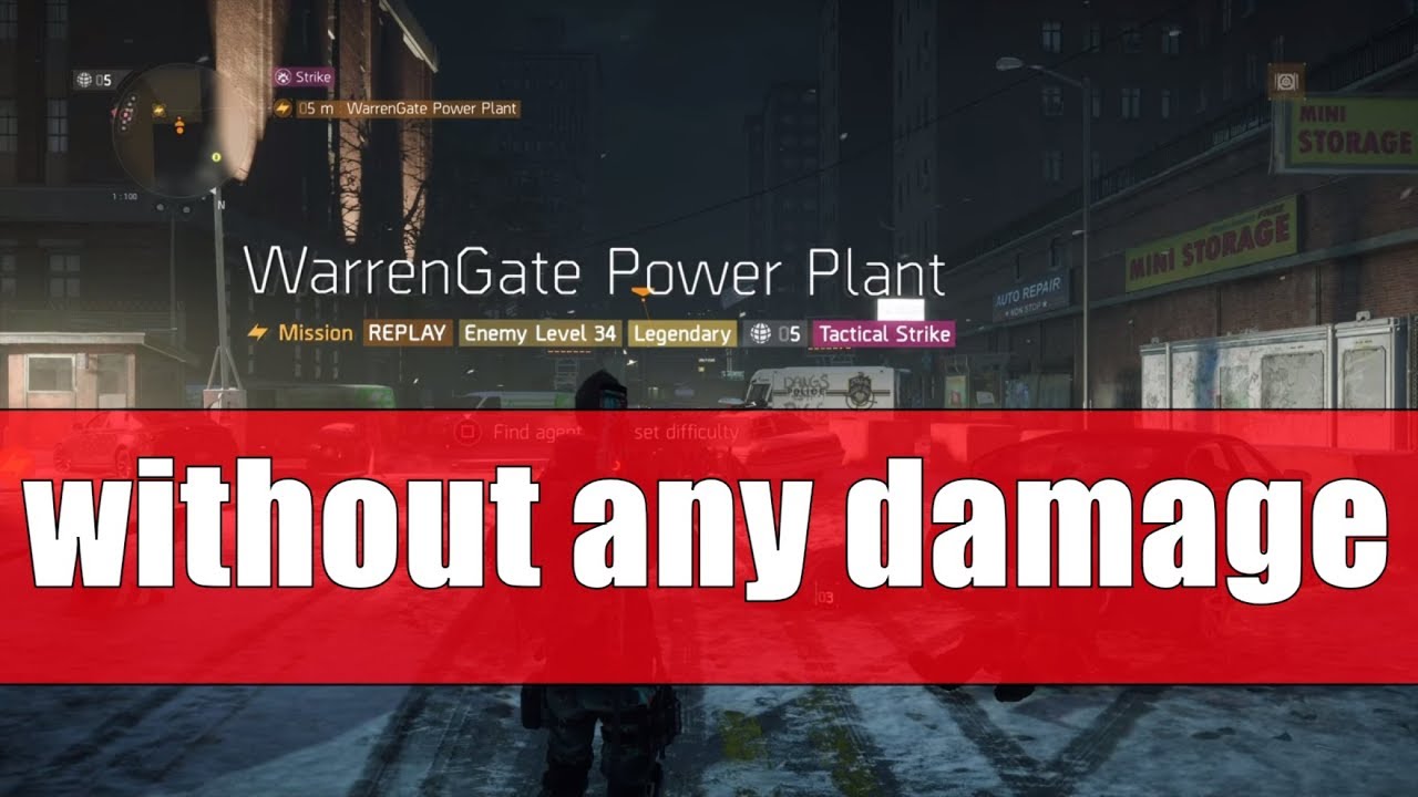 NO HIT RUN - WITHOUT ANY DAMAGE - WarrenGate Power Plant Legendary SOLO - The Division 1.8
