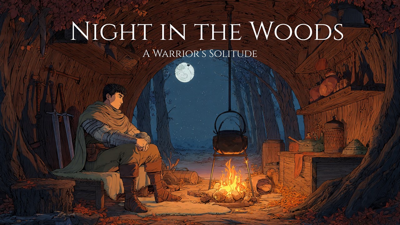 Night in the Woods, A Warrior’s Solitude | Medieval Fantasy Music for Reading & Sleep