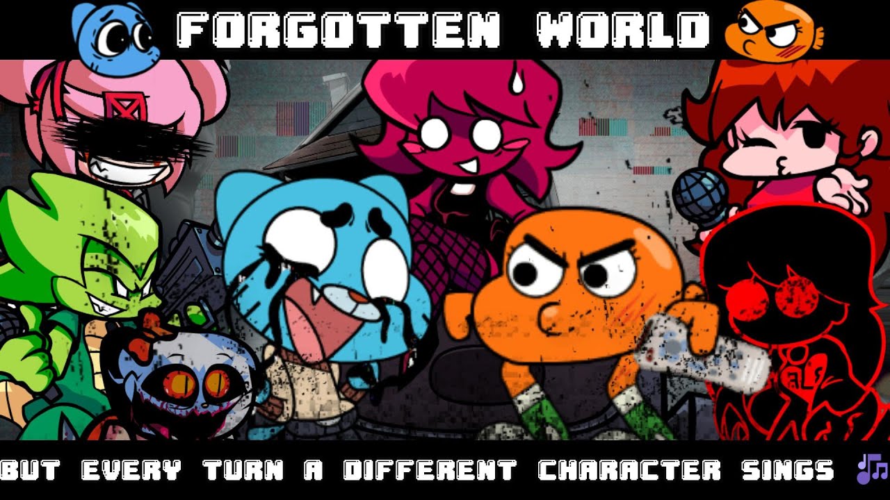 Forgotten World but Different Characters Sing It 🎶 (FNF But Everyone Sing it)