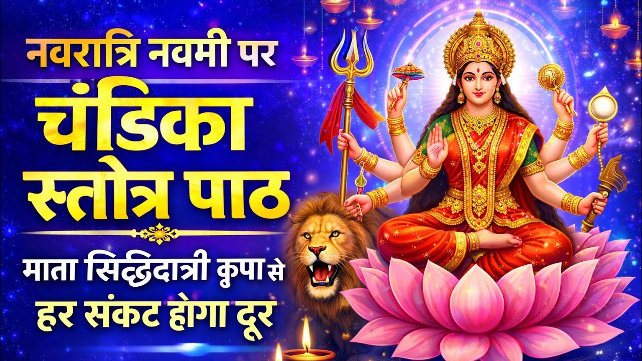 नवरात्रि नवमी पर चंडिका स्तोत्र पाठ | माता सिद्धिदात्री कृपा से हर बाधा खत्म
