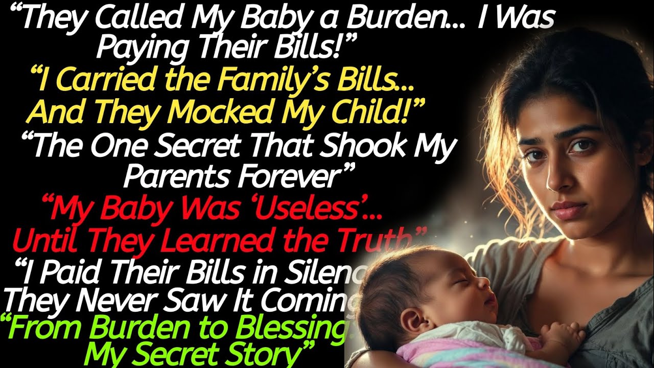 My Parents Called My Baby a Burden — They Didn’t Know I Paid Their Bills