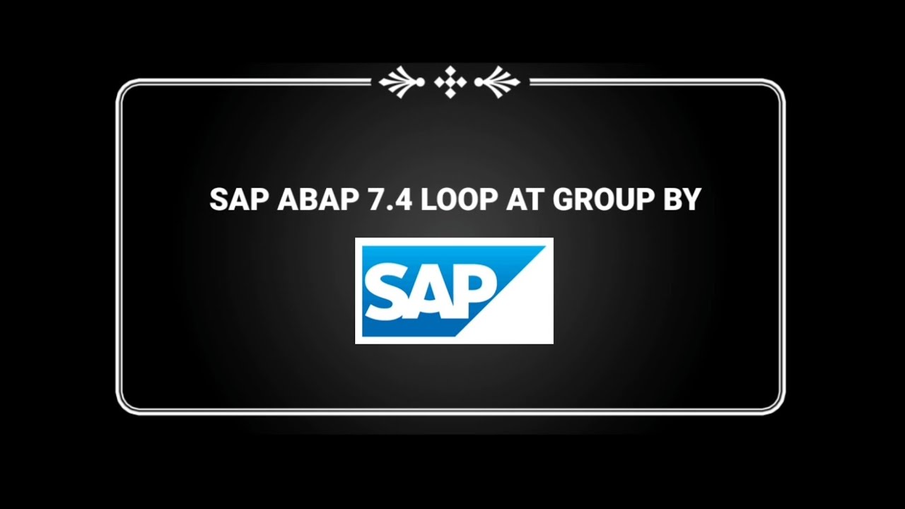 SAP ABAP 7.4 Loop at group by syntax