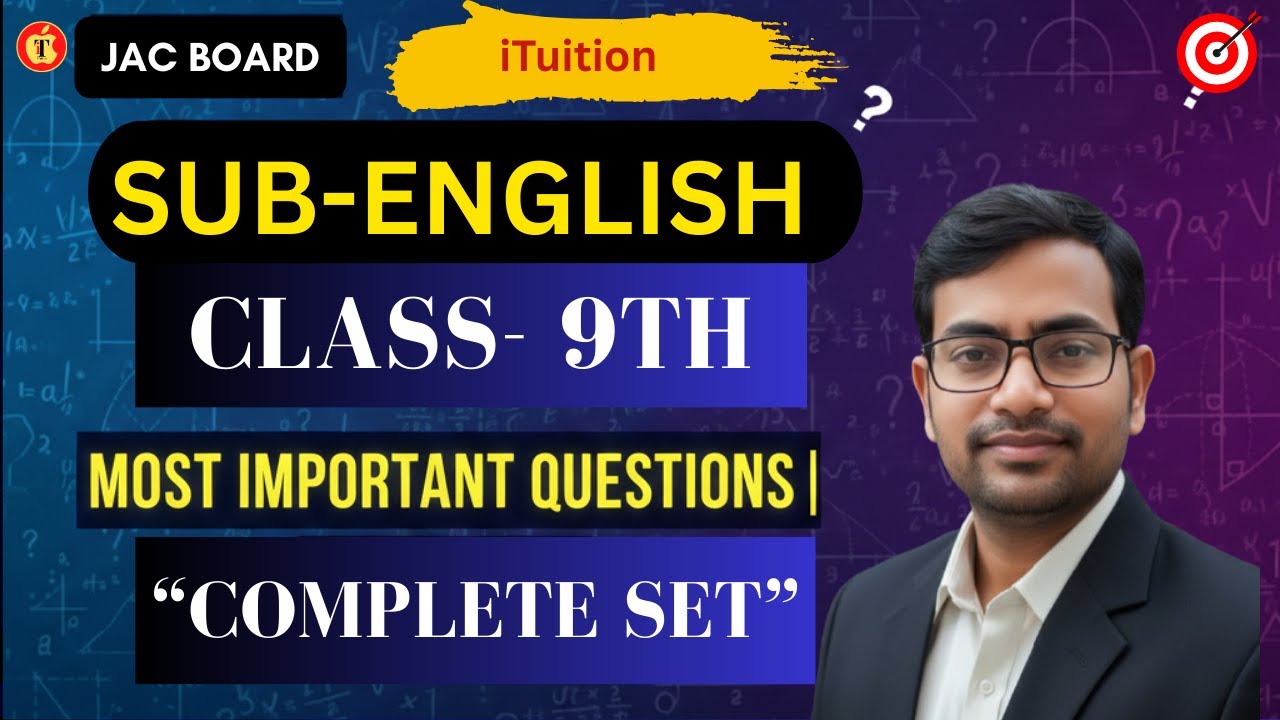 This video is specially prepared for JAC Board Class 9 Final Examination, focusing only on exam-orie