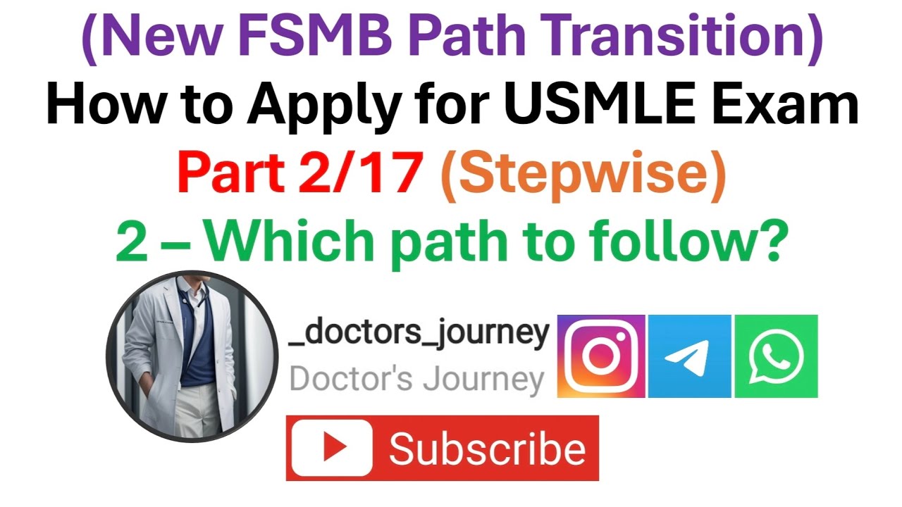[USMLE] Часть 2/17. Подача заявки на USMLE | 2 - Какой путь выбрать?