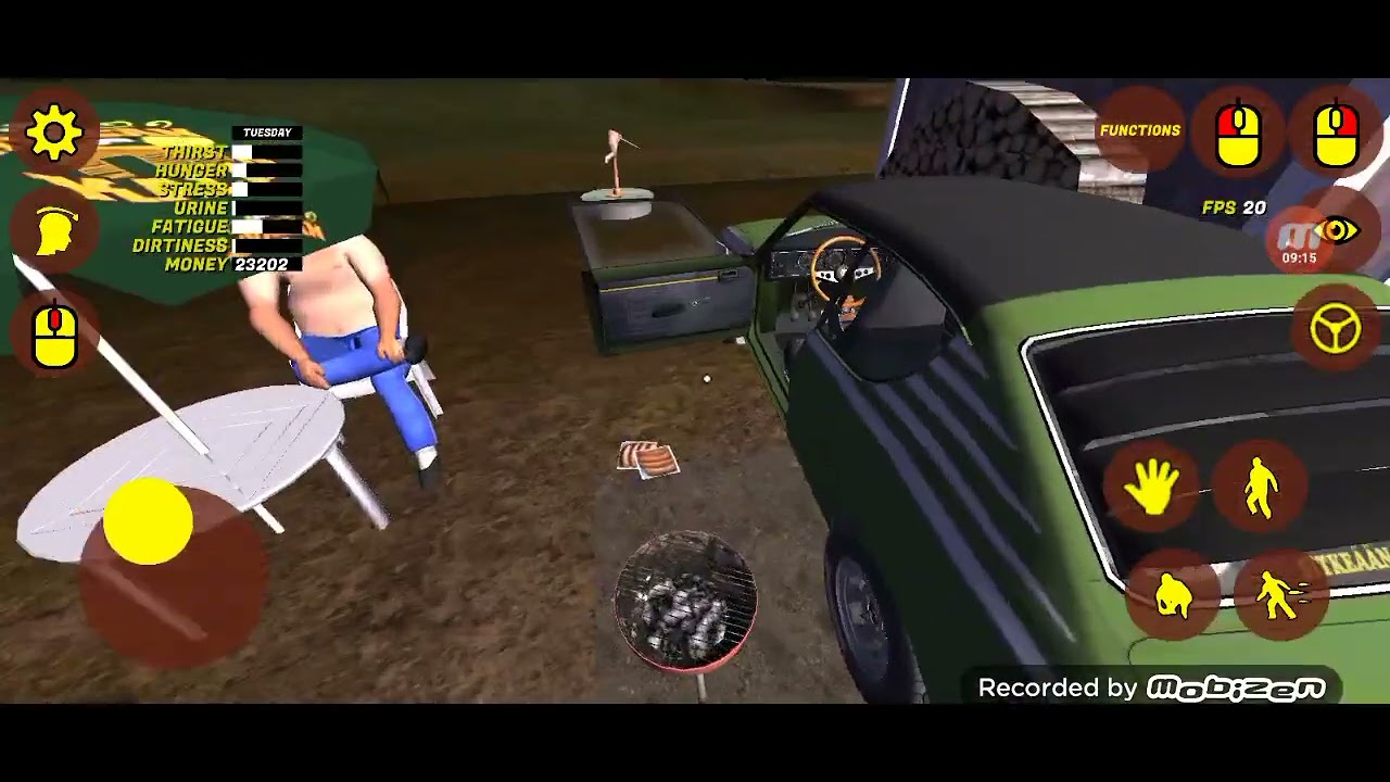 Eating grilled sausage with jokke #mysummercar #automobile #jadogames  #mysummercarmobile #fypage 