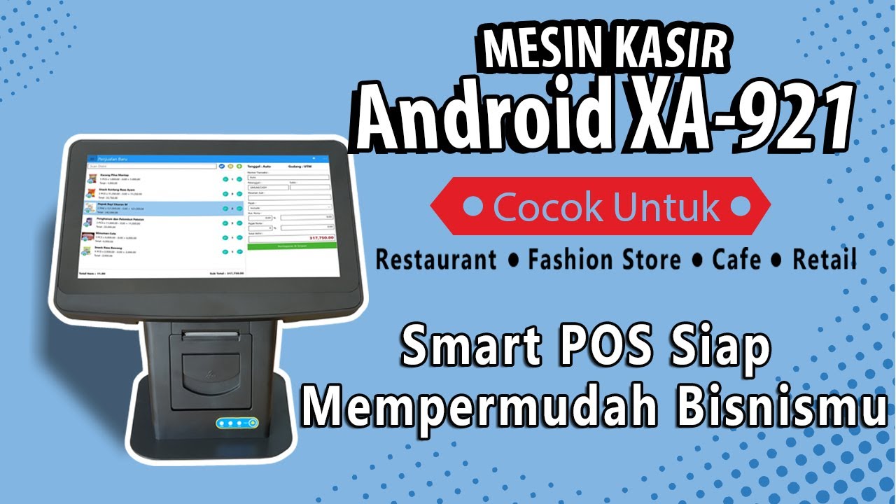 Mesin Kasir Android Kassen XA 921 Cocok Banget Untuk Cafe & Restoran