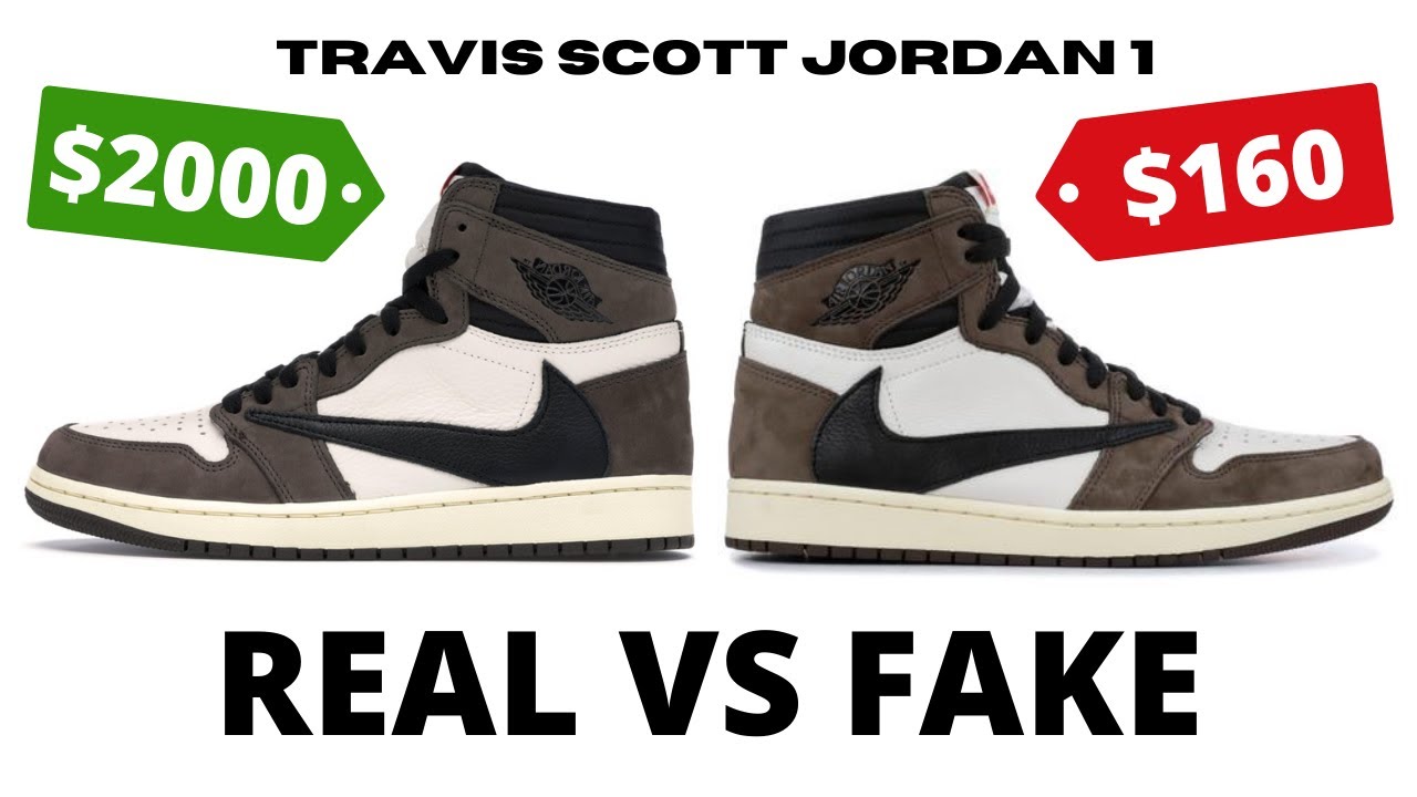 Real Vs Fake Travis Scott Jordan 1 ($2,000 vs $160)