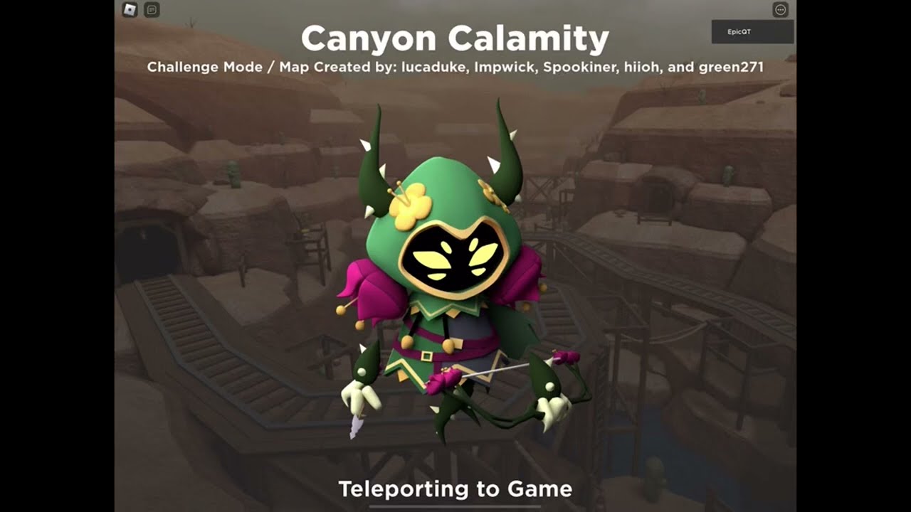 Roblox Tower Heroes Canyon Calamity EASY (Beginner) SOLO
