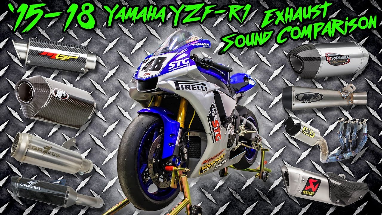15-18 Yamaha R1 Exhaust Sound Comparison | Sportbiketrackgear.com