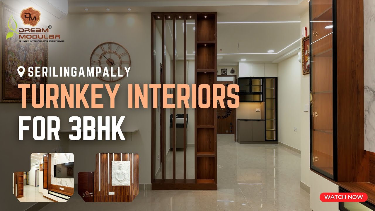 Elegant 3BHK Flat Transformation | Best Interior Design in Serilingampally, Hyderabad✨