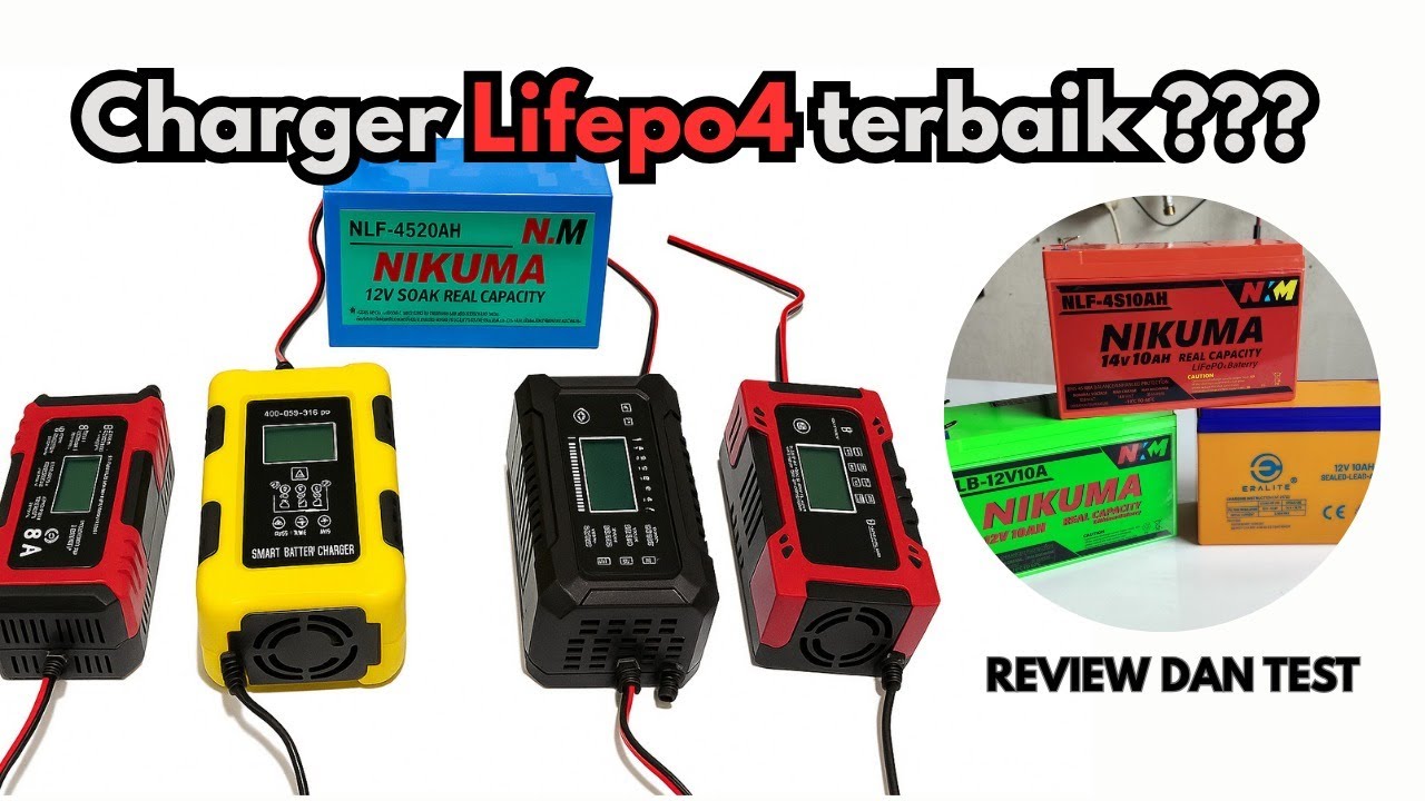 Review Charger AKI 12 Volt 24 Volt  6A 8A 10A 15A yang bisa Cas Batere Lifepo4 terbaik