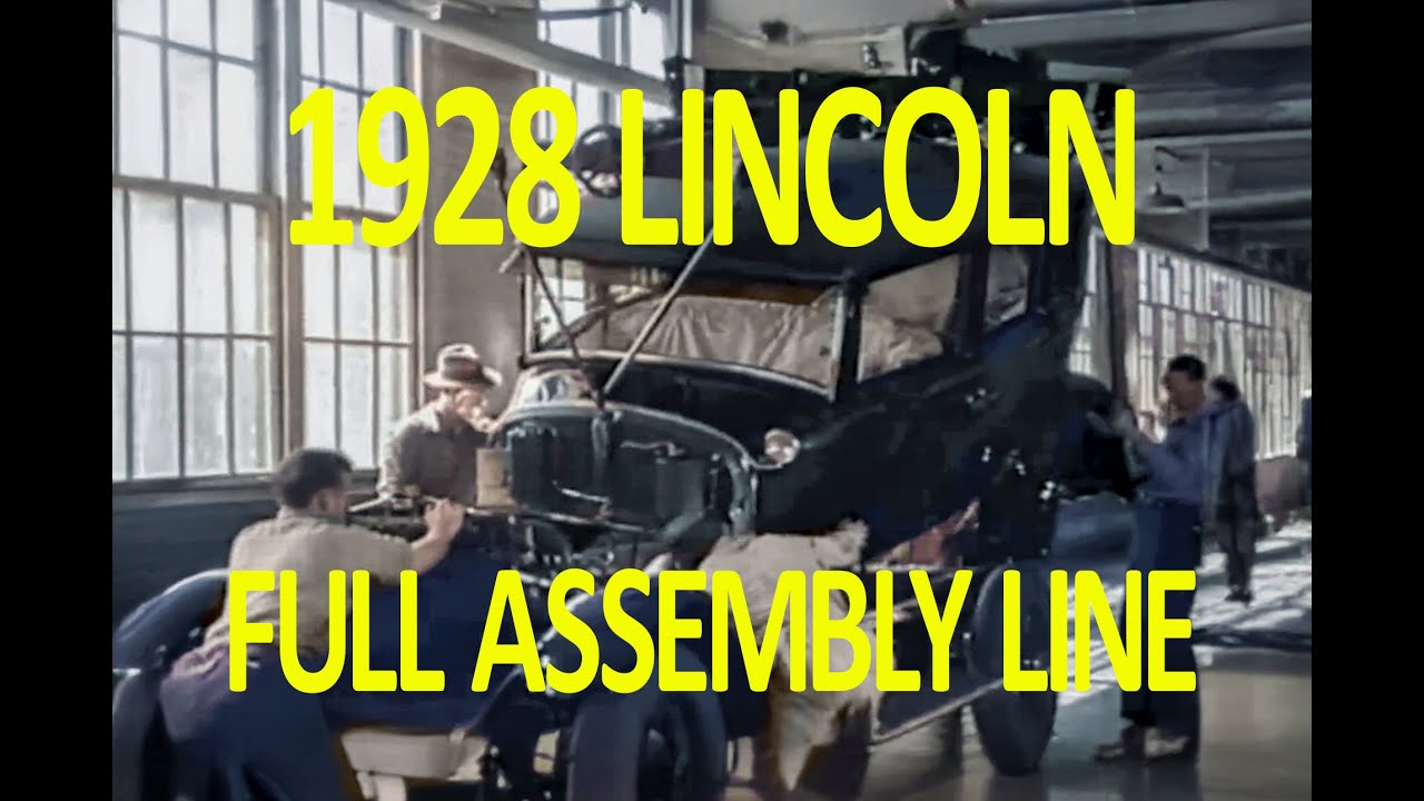 Original 1928 Film Shows Full Lincoln Assembly Line From Casting, Engine, Chassis, Paint Body & More