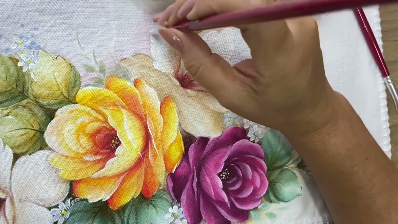 COMO PINTAR LIRIO BRANCO EM TECIDO