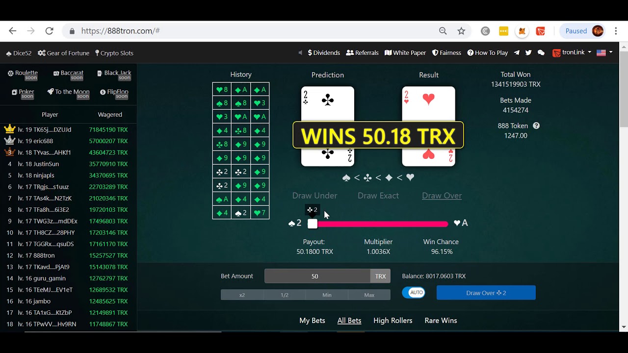 888 Tron Token - Dividend Loophole, Just Discovered