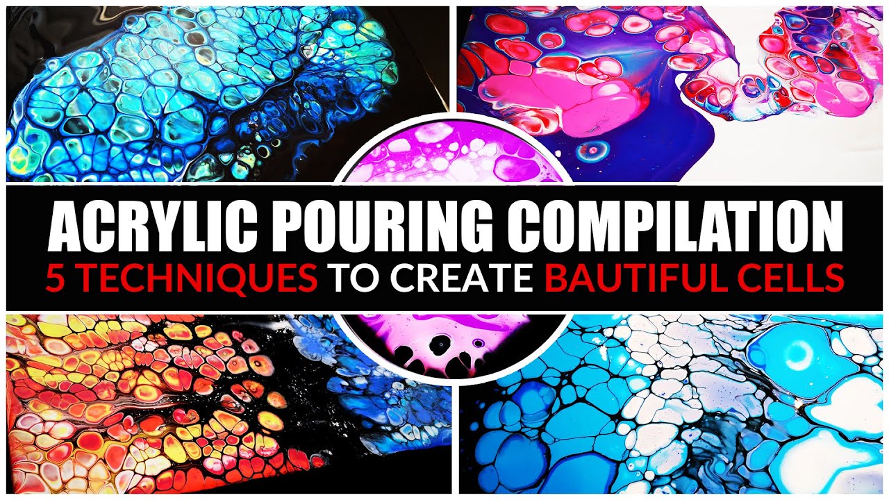 УДОВЛЕТВОРЕННАЯ подборка для заливки акрила - 5 моих лучших методов создания ячеек