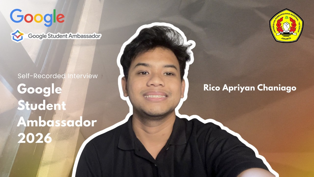Rico Apriyan Chaniago - Kandidat Google Student Ambassador 2026 Indonesia - UPN Veteran Jakarta