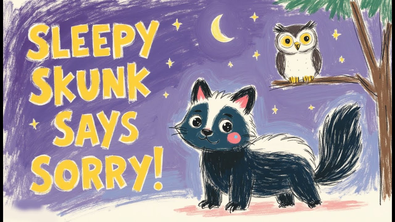 Sleepy Skunk Learns Forgiveness! Bedtime Story for Kids