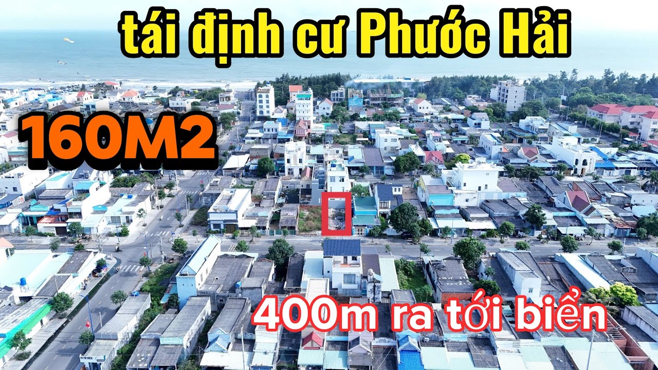 Lô đẹp vs giá siêu tốt của tái định cư Phước Hải với 160m2 ngang 8 dài 20. 400m để ra bãi tắm 