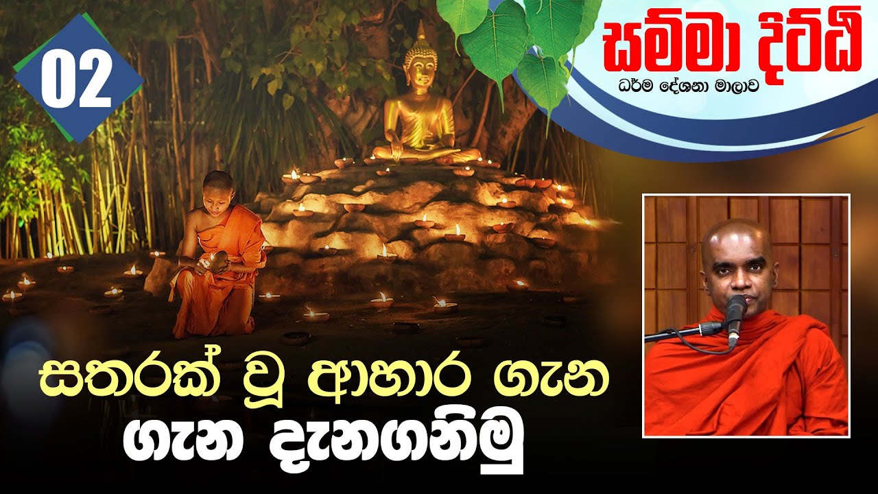 02) සතරක් වූ ආහාර ගැන ගැන දැනගනිමු  | සම්මා දිට්ඨි ධර්ම දේශනා මාලාව