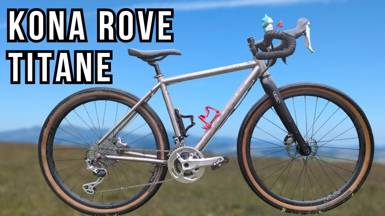 Gravel Kona Rove titane.