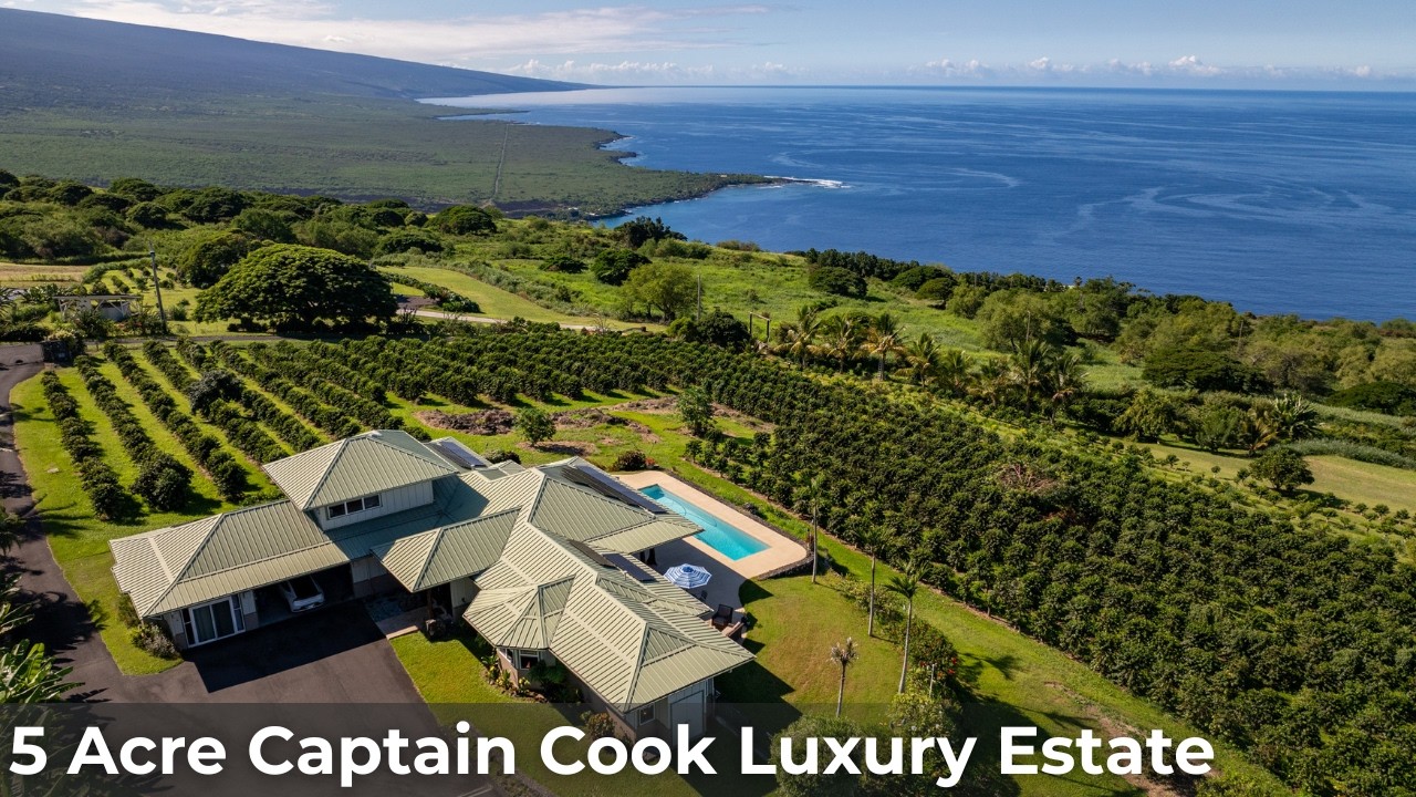 Five Acre Captain Cook, Kona Hawaii Luxury Estate Tour