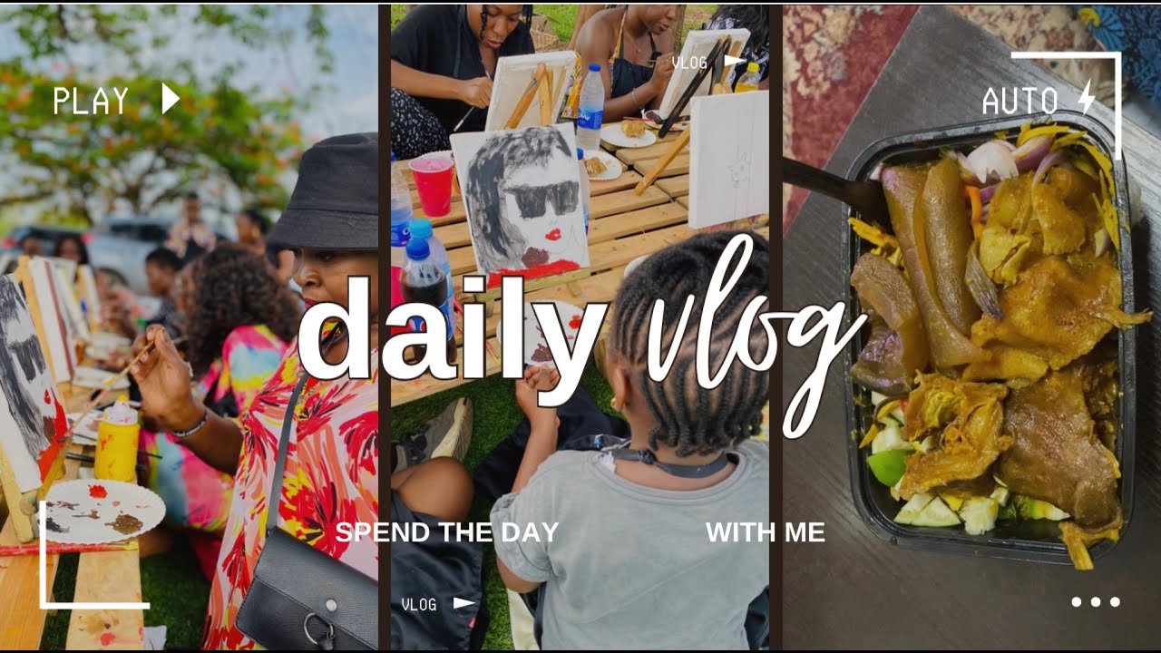 DAILY VLOG - SIP & PAINT DATE WITH MY 6 YEAR OLD!
