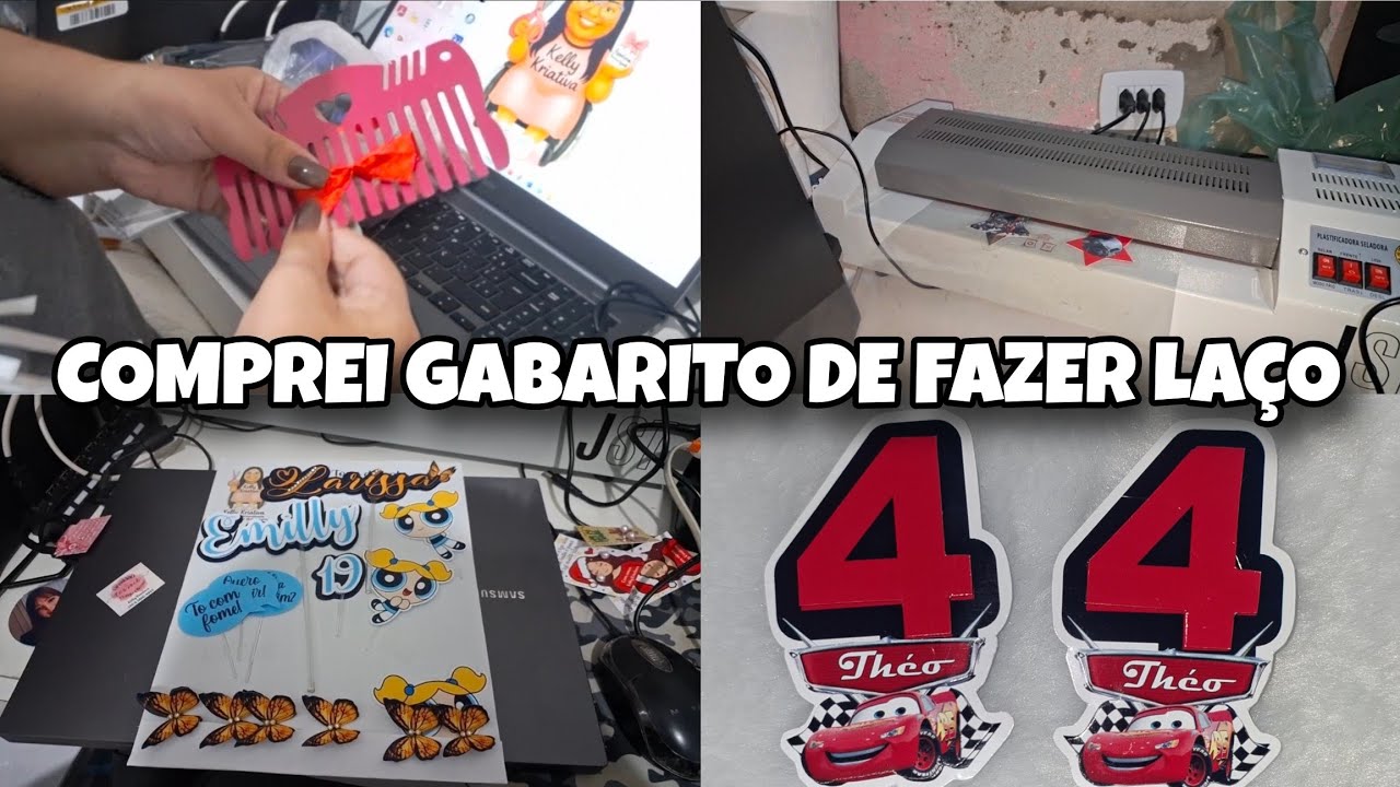 COMPREI GABARITO DE FAZER LAÇO, O QUE ACHEI? ROTINA PAPELARIA PERSONALIZADA 