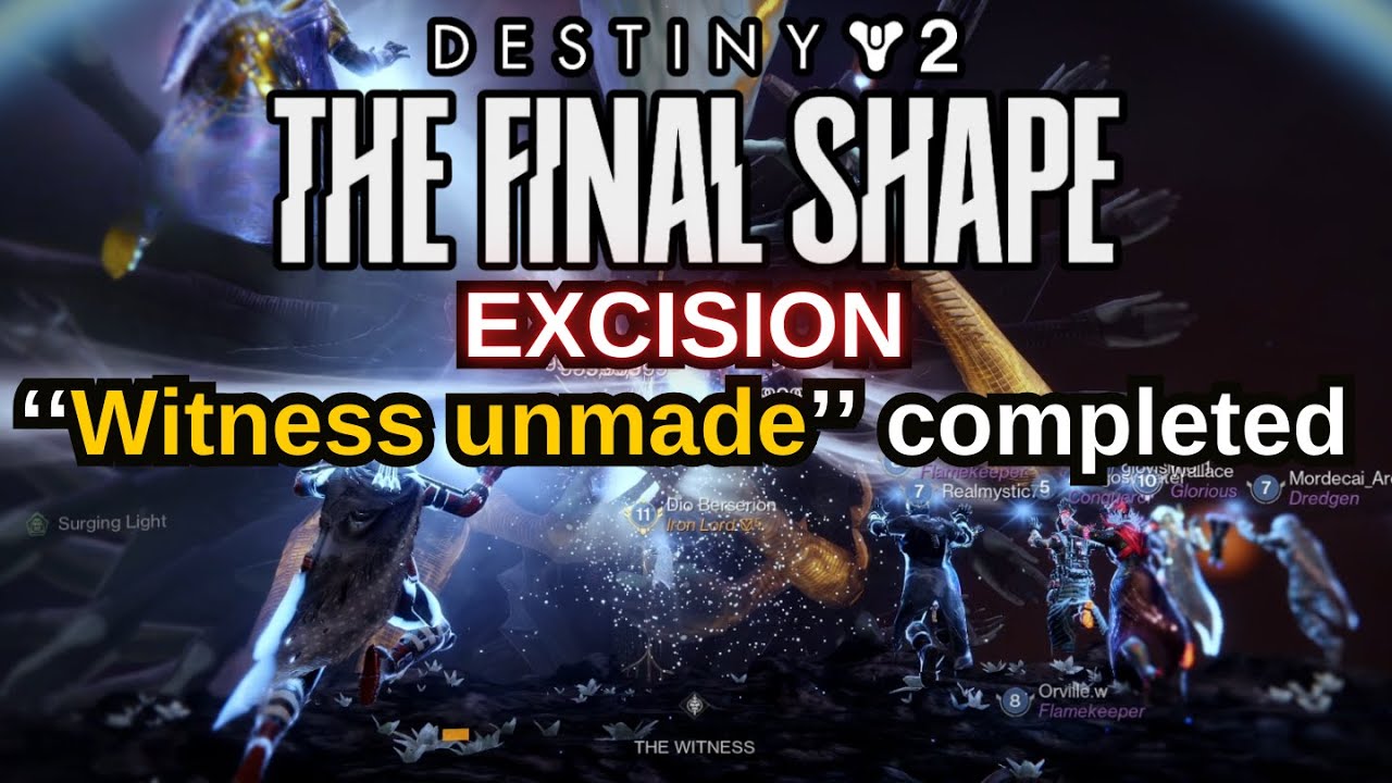 Destiny 2: The Final Shape Quest Step 32 of 34 Excision ''Witness unmade'' completed