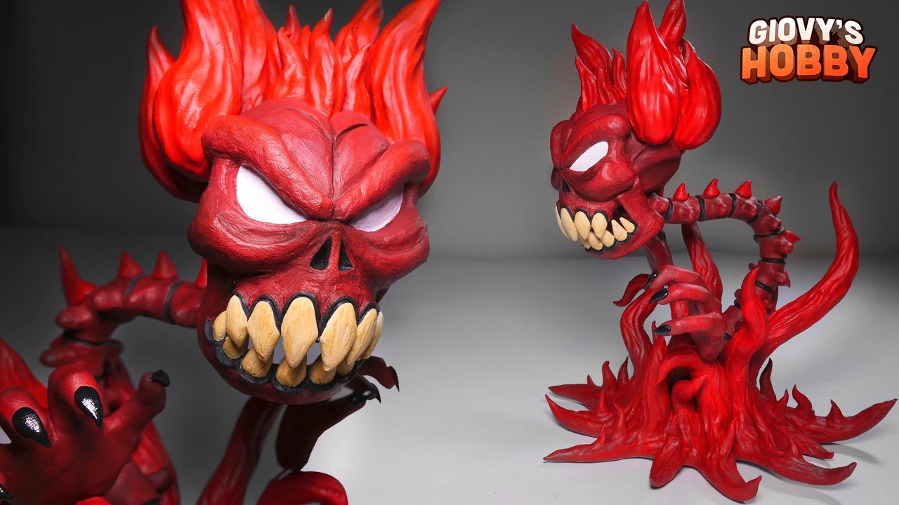 We did our version of Tricky's Final form with Cosclay Polymer Clay