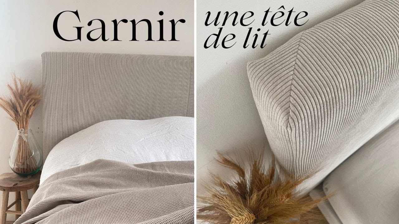 Garnir une tête de lit avec du velours côtelé